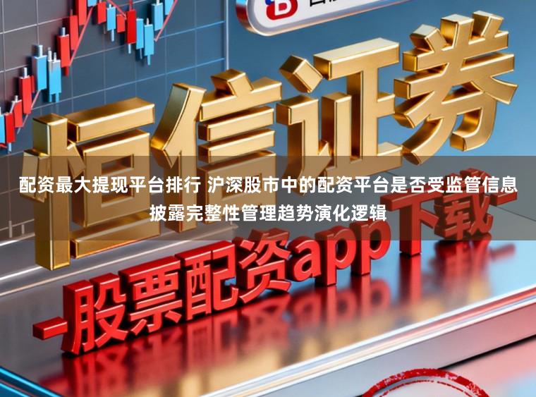 配资最大提现平台排行 沪深股市中的配资平台是否受监管信息披露完整性管理趋势演化逻辑